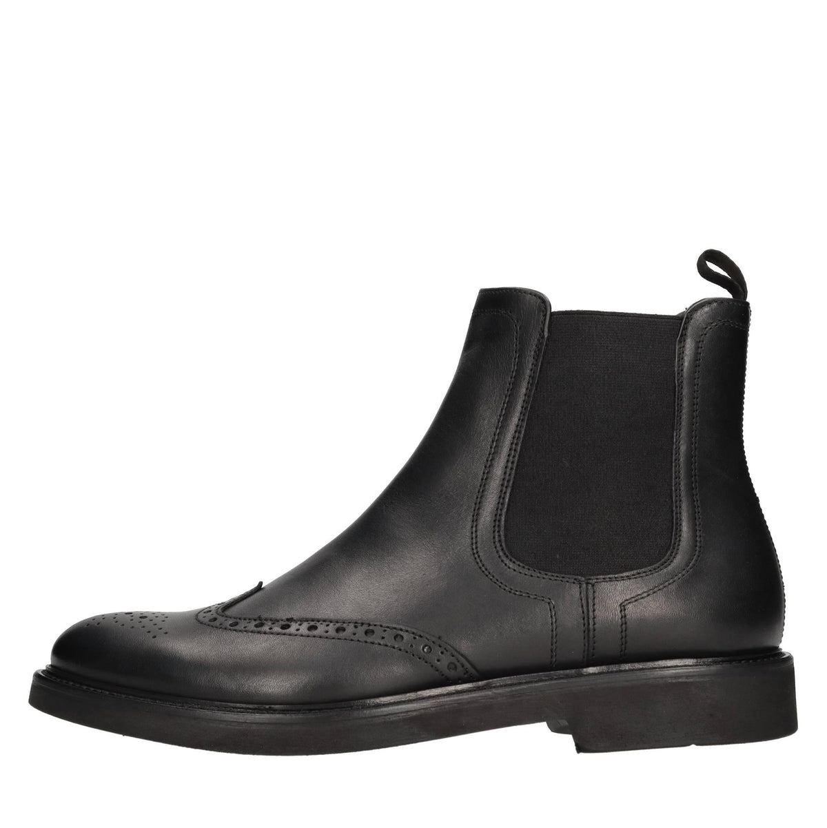 Stivaletti beatles in pelle e tessuto 