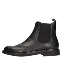 Stivaletti beatles in pelle e tessuto 