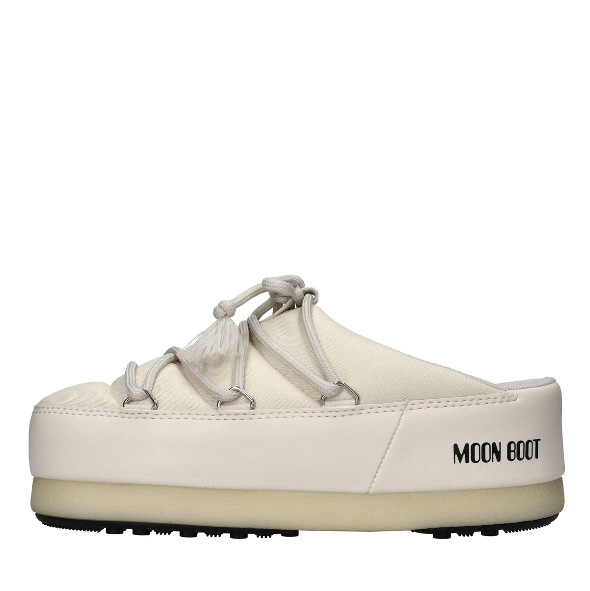 Mules in nylon idrorepellente ed ecopelle 