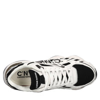Sneakers in ecopelle e tessuto 