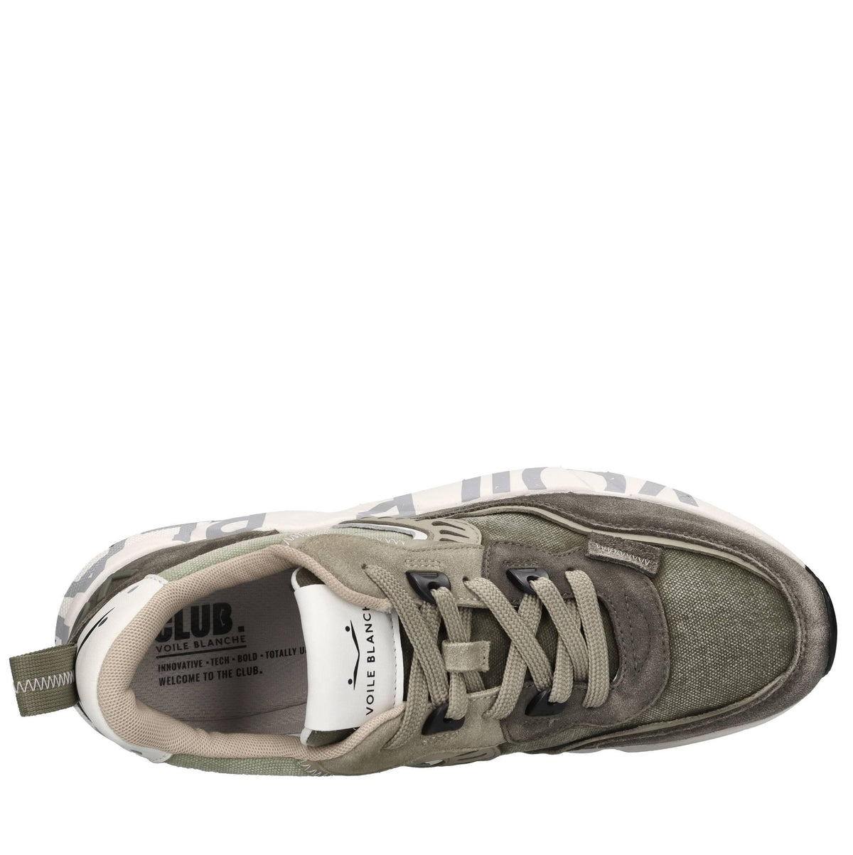 Sneakers in camoscio e tessuto 