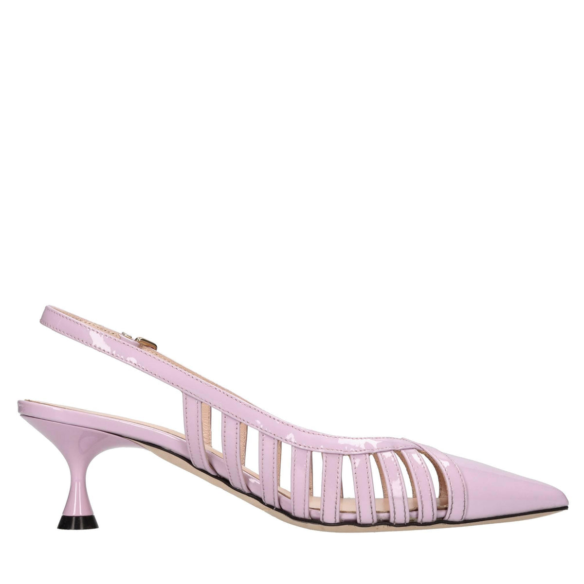 Décolleté slingback in vernice 