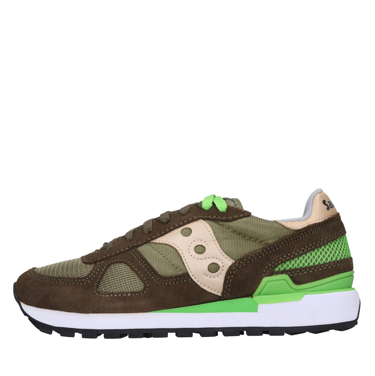 Sneakers in camoscio e tessuto 