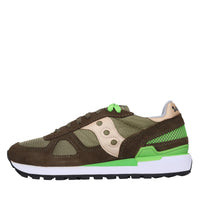 Sneakers in camoscio e tessuto 