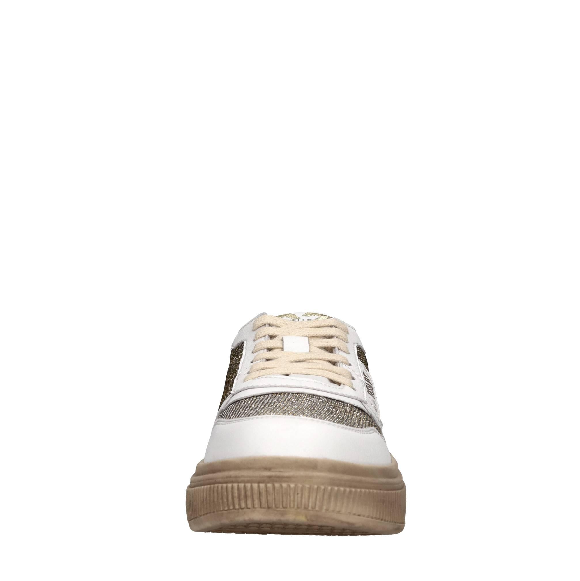 Sneakers in pelle e tessuto 