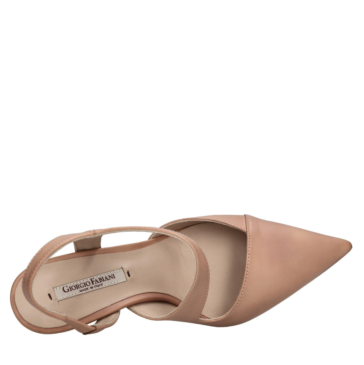 Décolleté slingback in pelle 