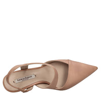 Décolleté slingback in pelle 