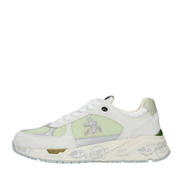 Sneakers in pelle, camoscio e tessuto 