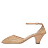 CASADEI Network leather and mesh décolleté
