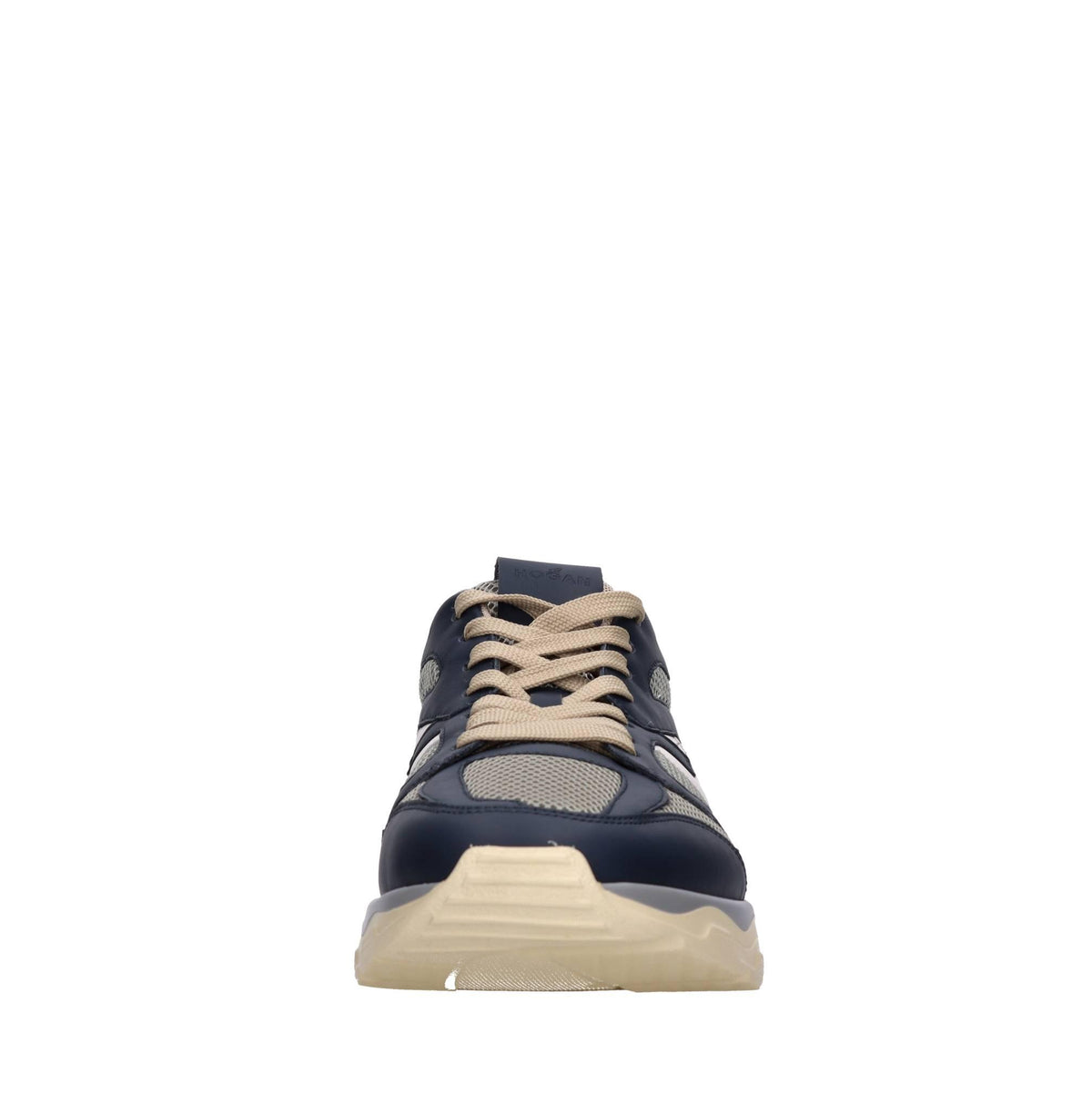 Sneakers in pelle e tessuto 