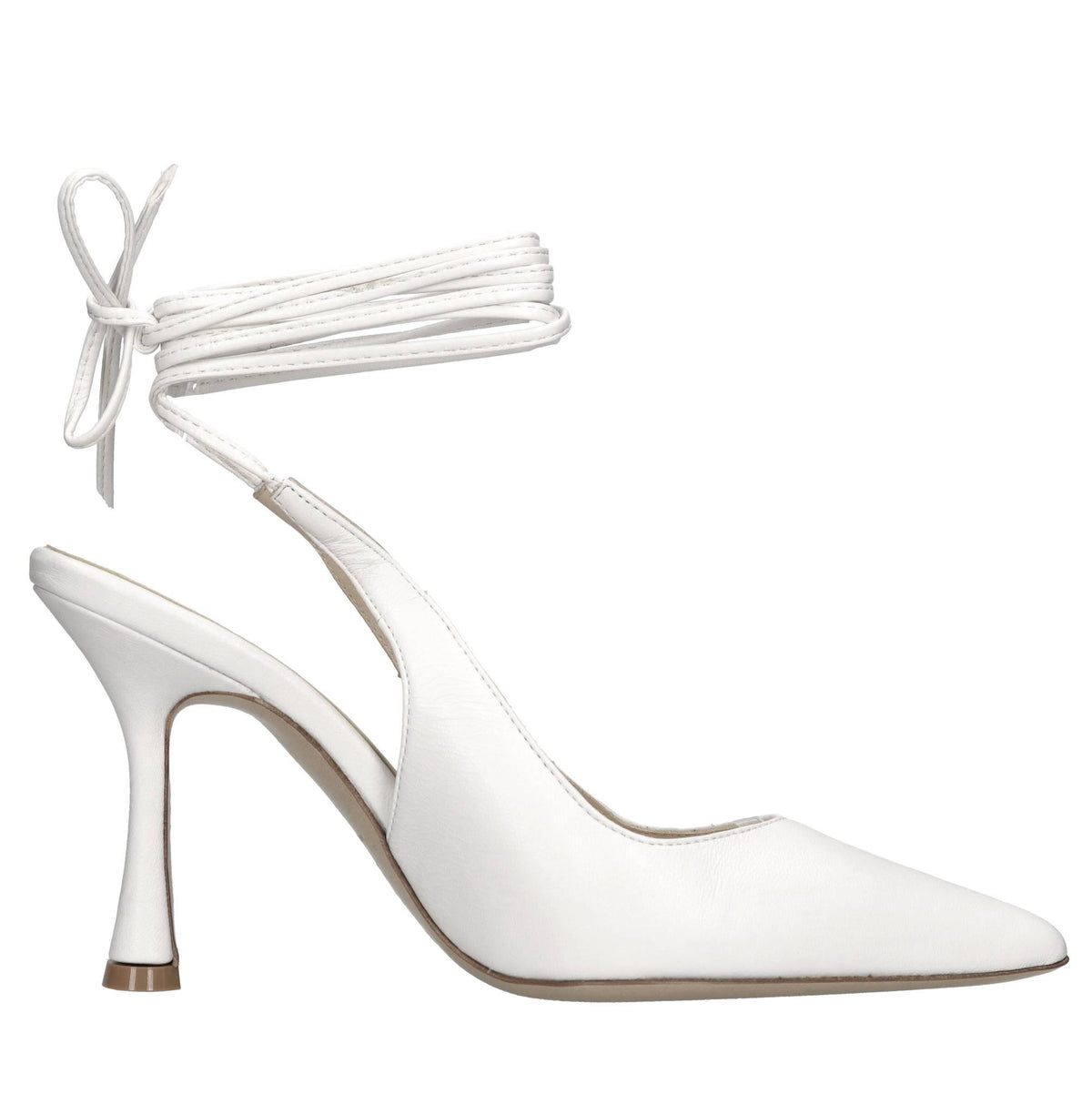 Décolleté slingback in pelle 