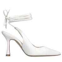 Décolleté slingback in pelle 