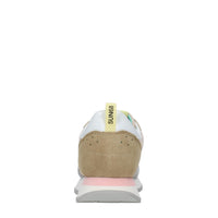 Sneakers in pelle camoscio e tessuto 