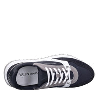 Sneakers in pelle e tessuto 