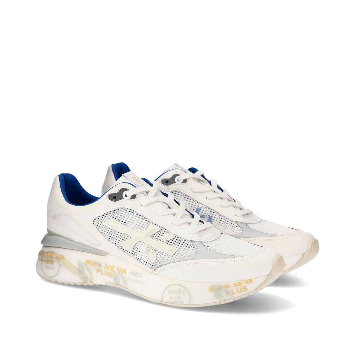 Sneakers in camoscio ecopelle e tessuto 