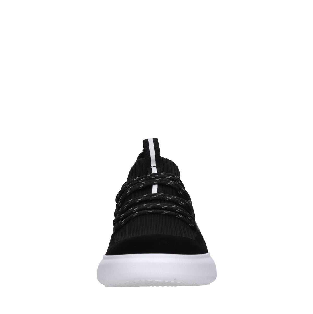 Sneakers in pelle e tessuto 