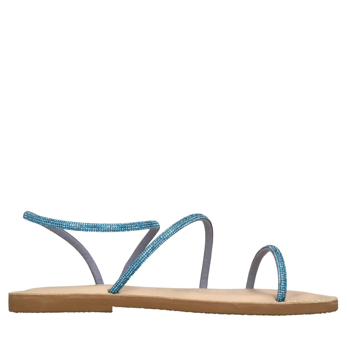 Flat in pelle e strass 