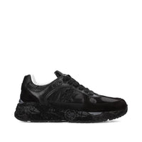 Sneakers in camoscio tessuto ed ecopelle 