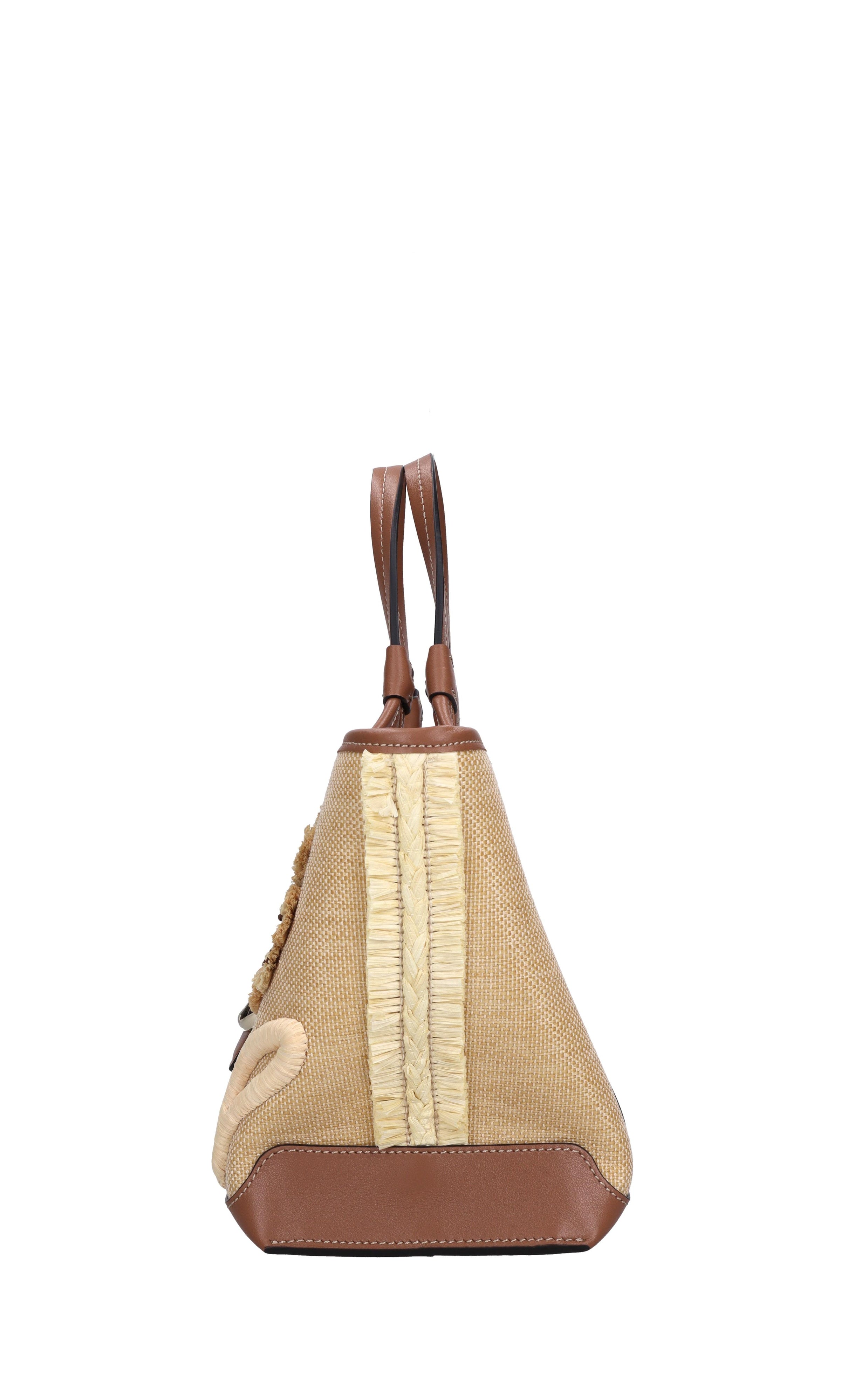 Borsa Grand Vivier in pelle e rafia 
