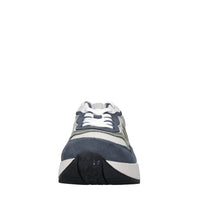 Sneakers in pelle e tessuto 