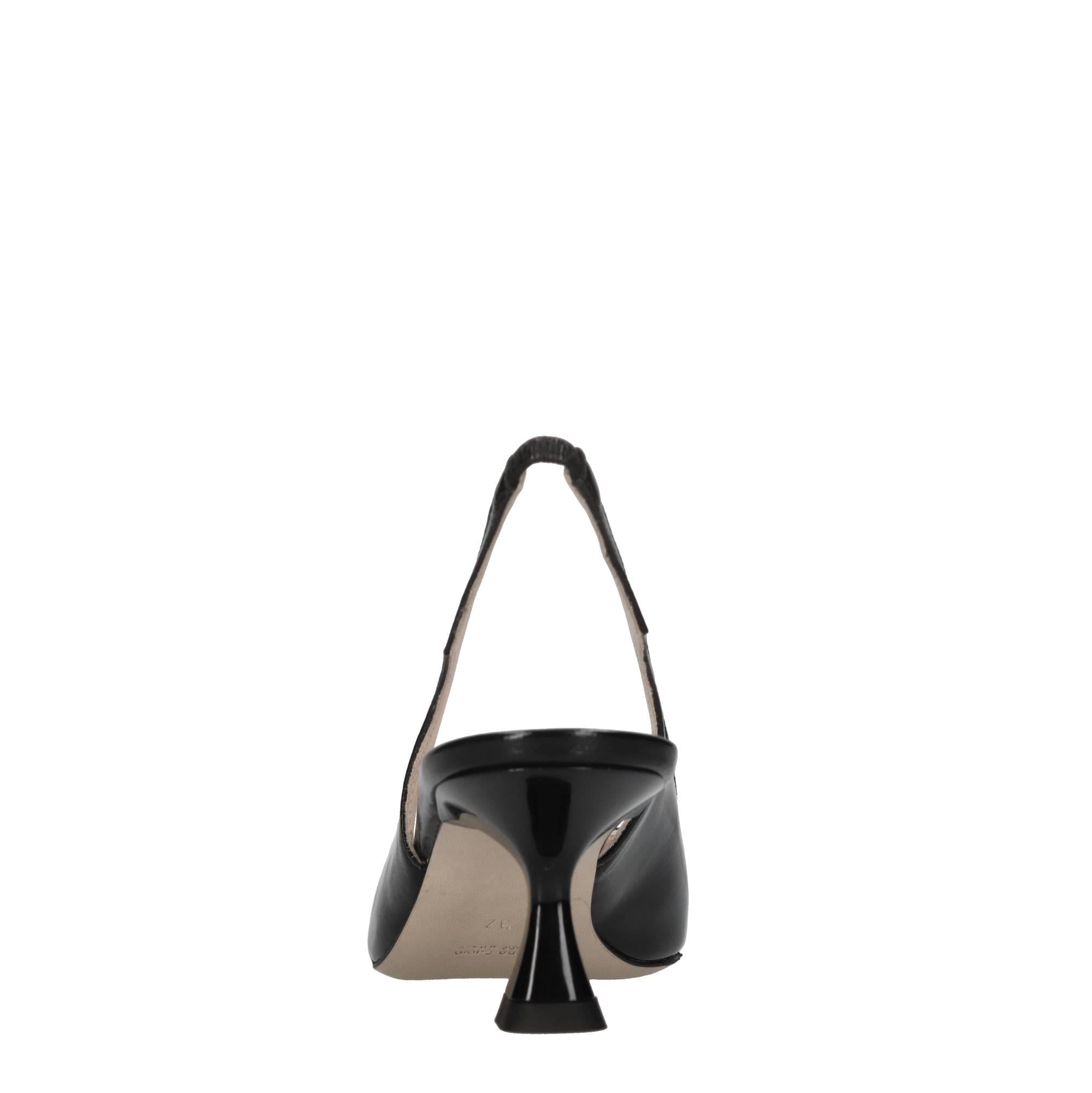 Décolleté slingback in pelle 
