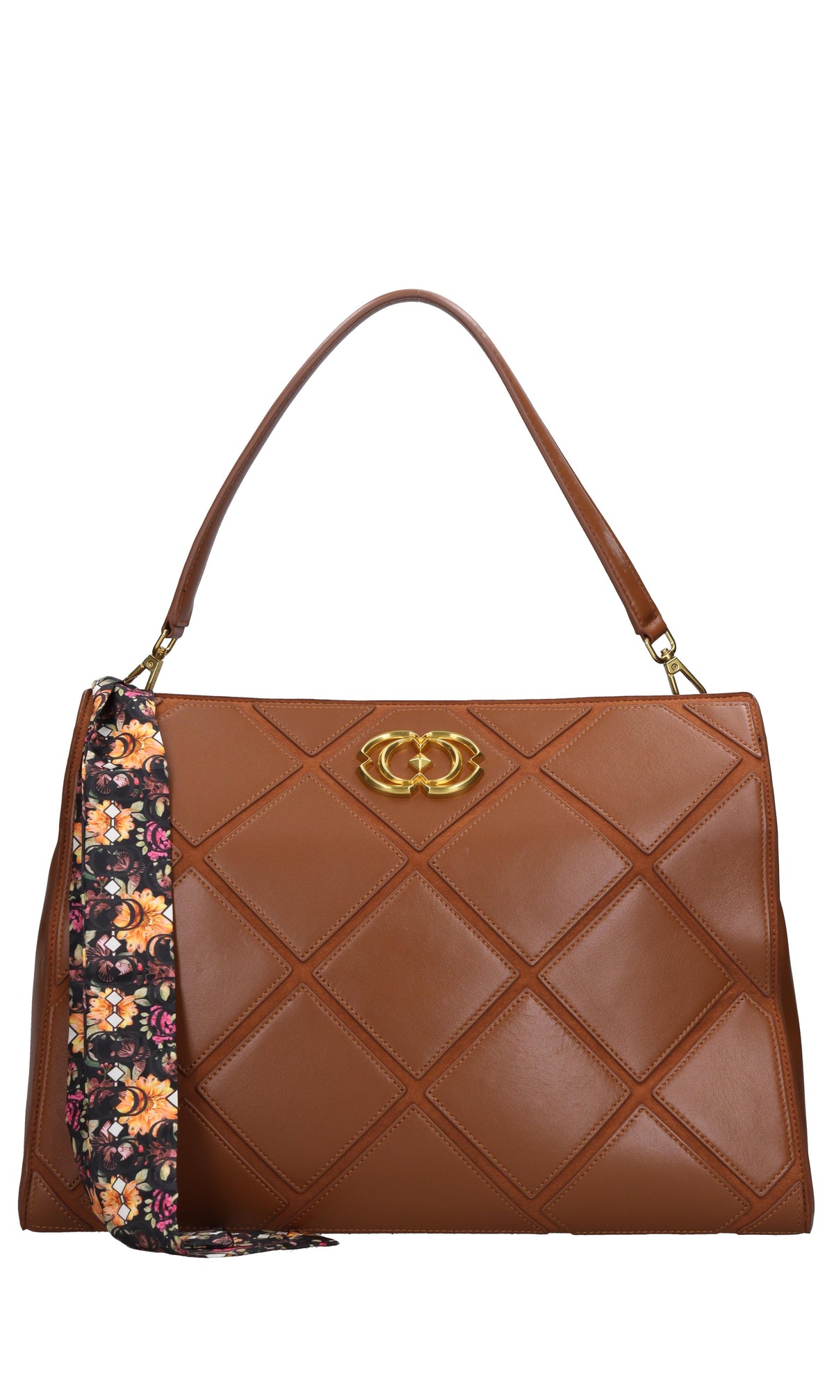 Borsa Cnosso shopper in pelle e camoscio 