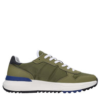 Sneakers in pelle e tessuto 