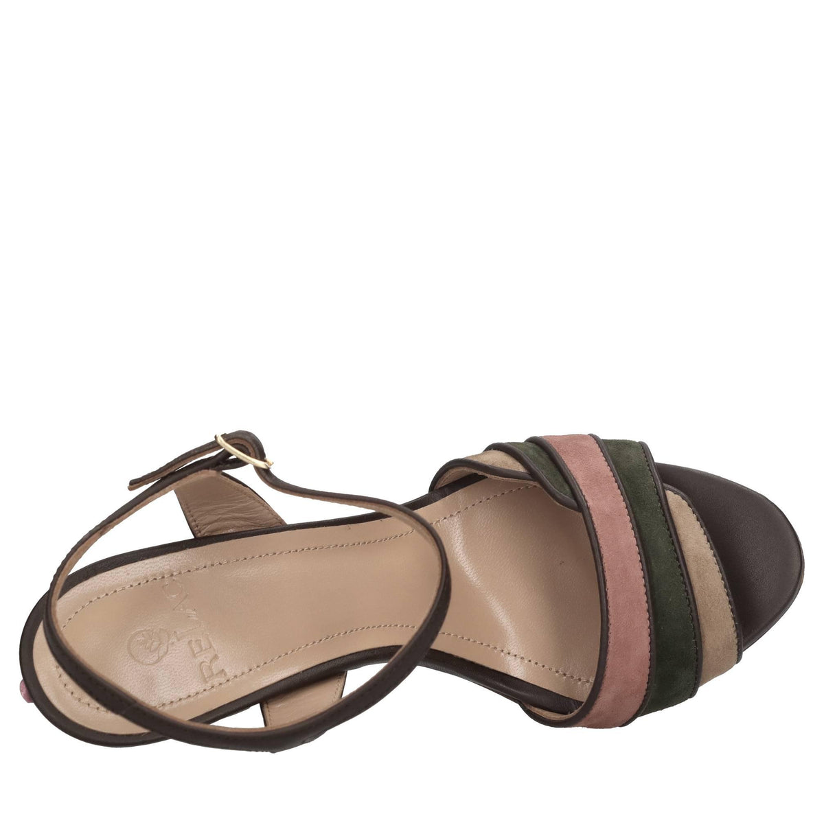Sandali in pelle e camoscio 