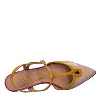 Décolleté slingback in pelle 