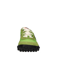 Sneakers in pelle e tessuto 