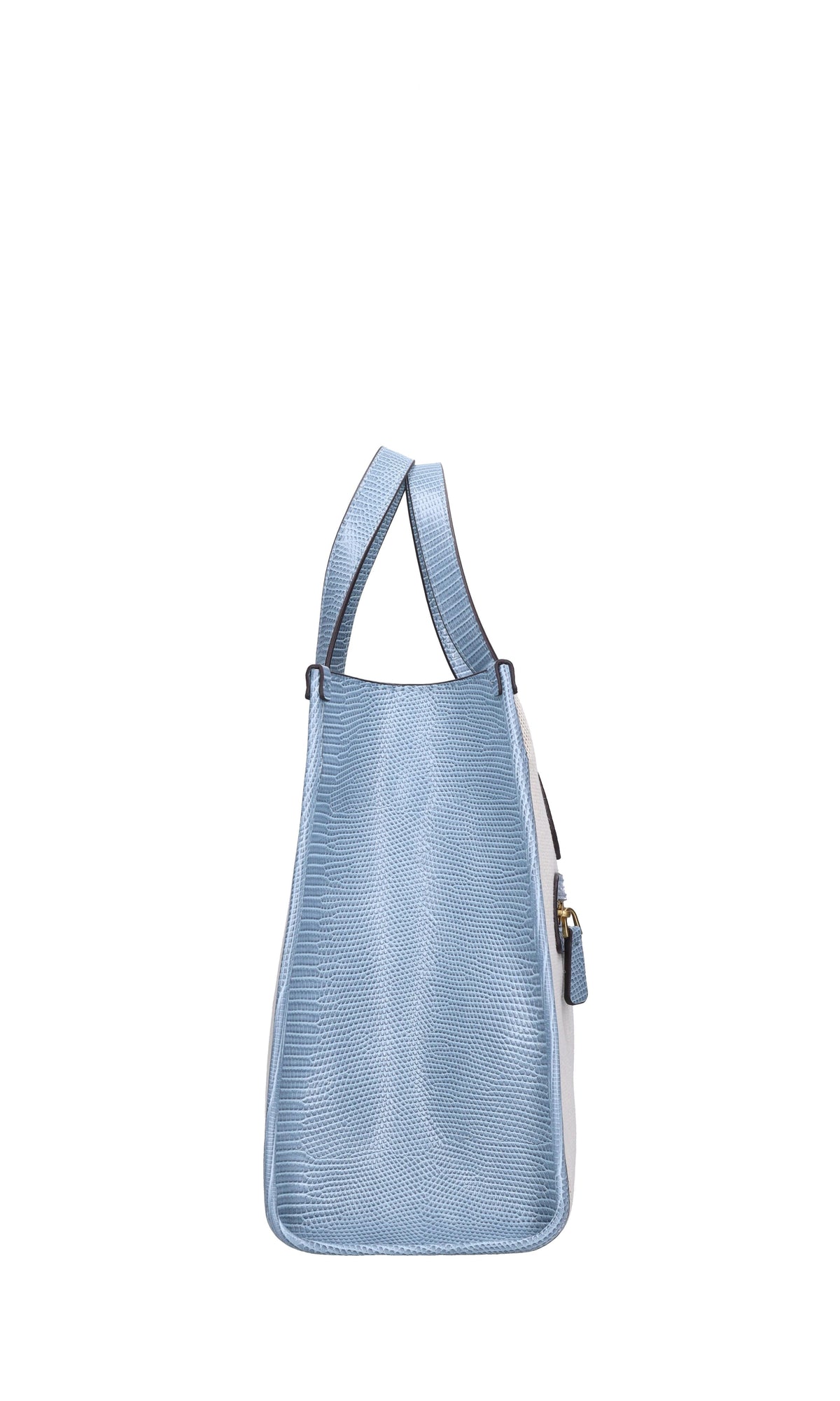 Borsa in ecopelle e tessuto 
