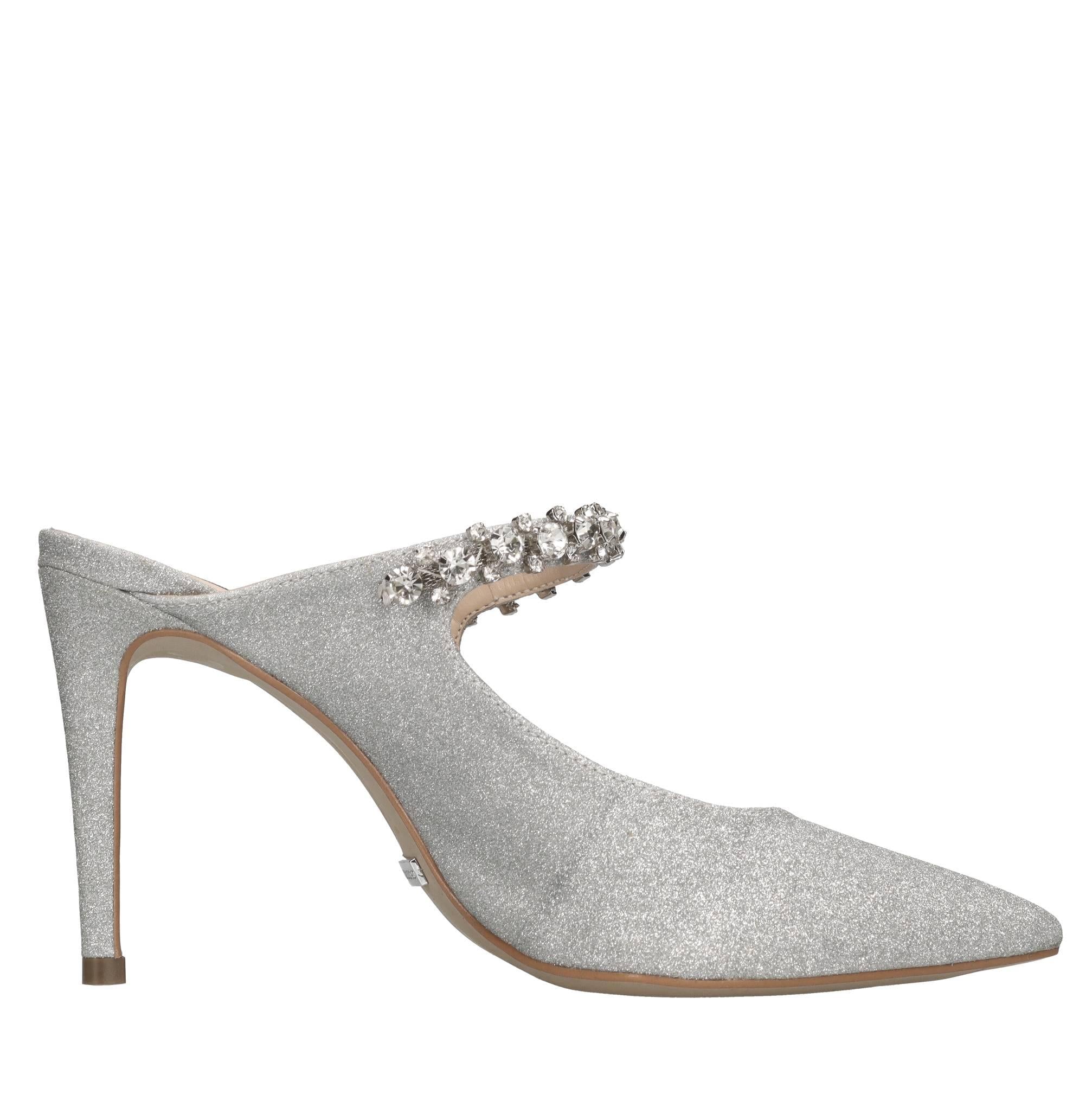 Mules in glitter e applicazioni 