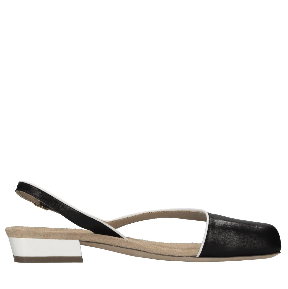 Sandali flat in pelle 
