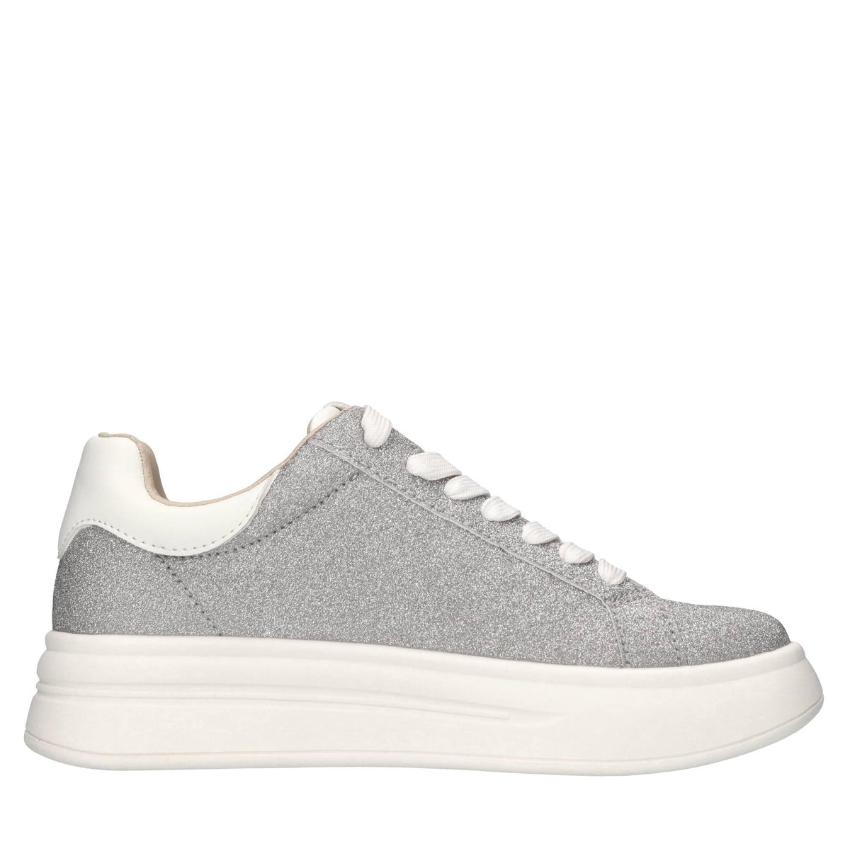 Sneakers in pelle e microglitter 