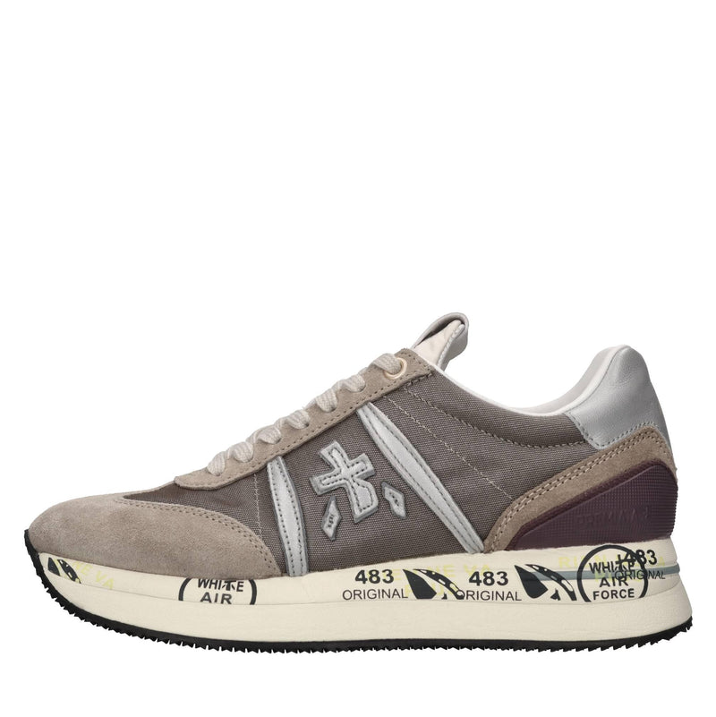 Sneakers in camoscio ecopelle e tessuto 