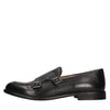 EXTON Leather double monk strap loafers
