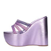 CASADEI Mules Zeppa in pelle e strass