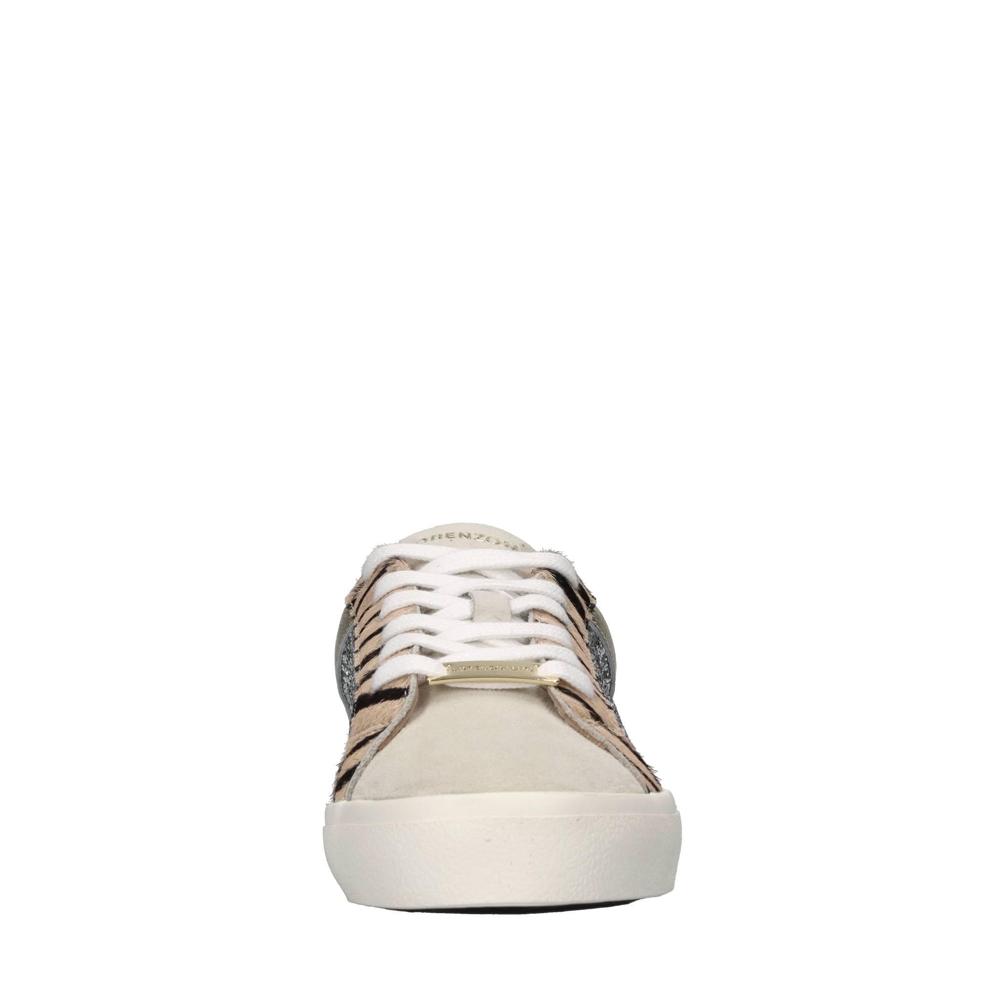 Sneakers in pelle cavallino e glitter 
