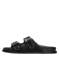 Mules in ecopelle, rete in tessuto e strass 