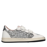 Sneakers in pelle e glitter 