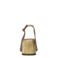 Décolleté slingback in pelle 