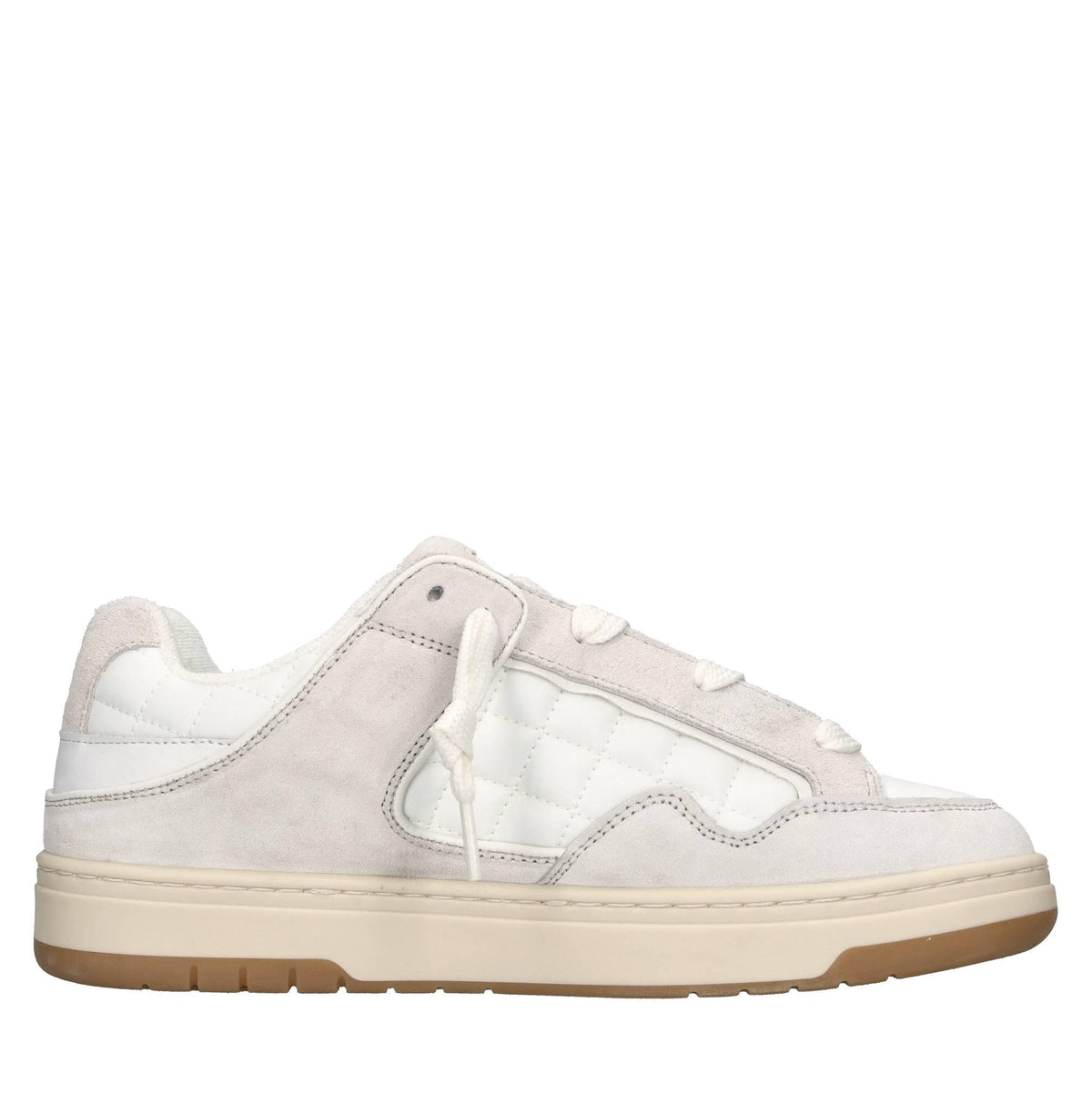 Sneakers in camoscio e tessuto 