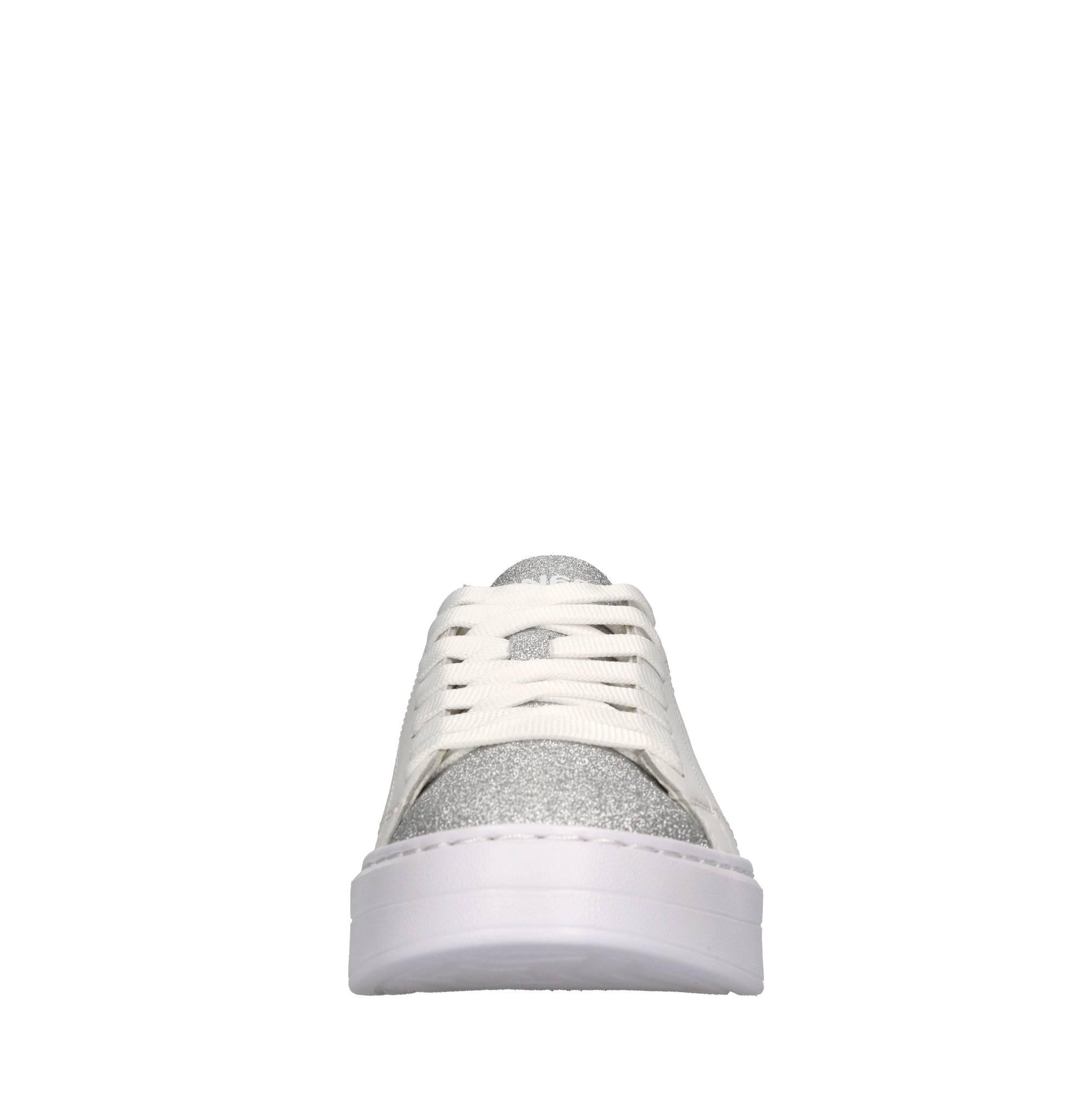 Sneakers in pelle e tessuto 