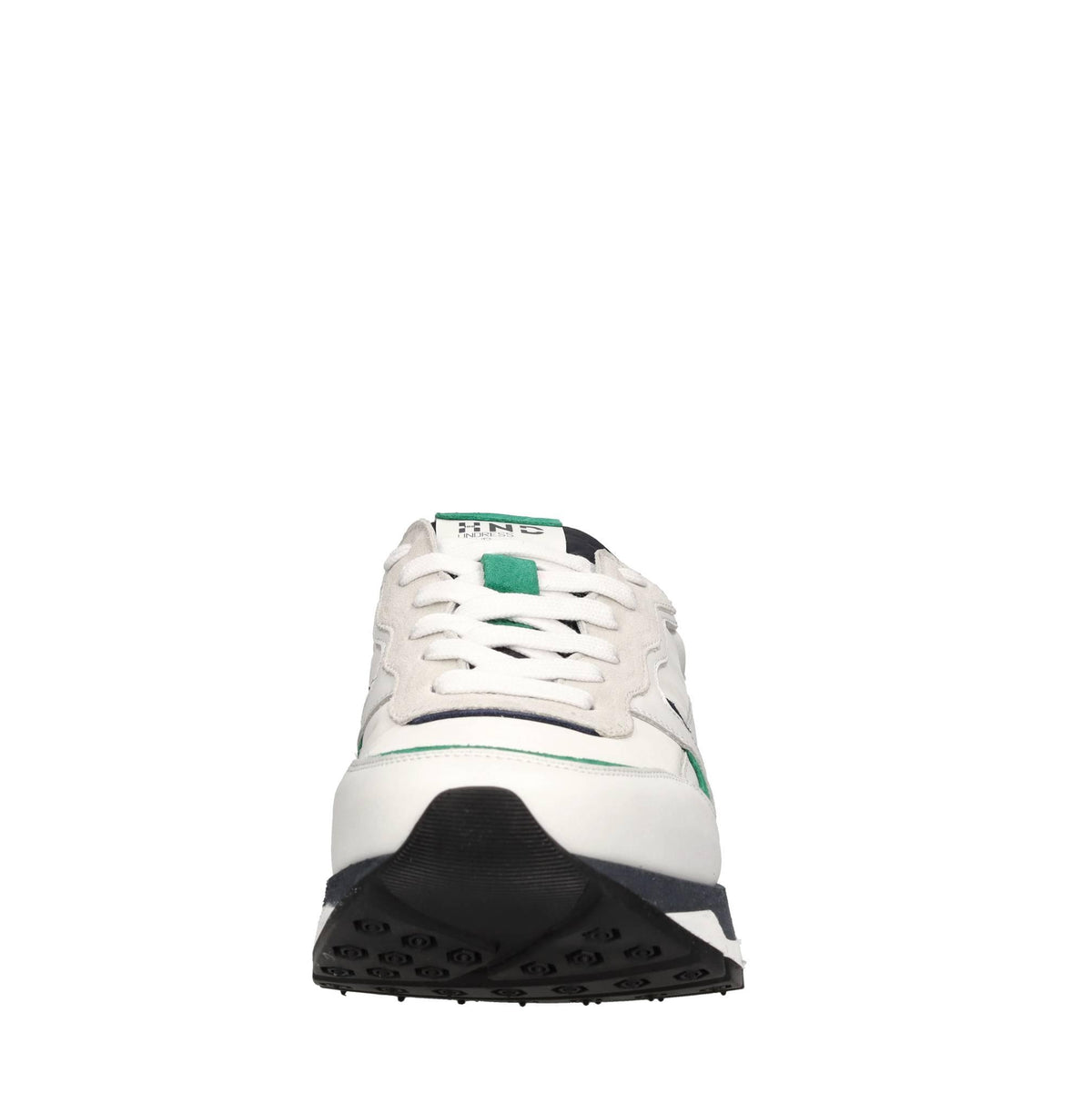 Sneakers in pelle e tessuto 