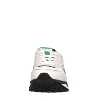 Sneakers in pelle e tessuto 