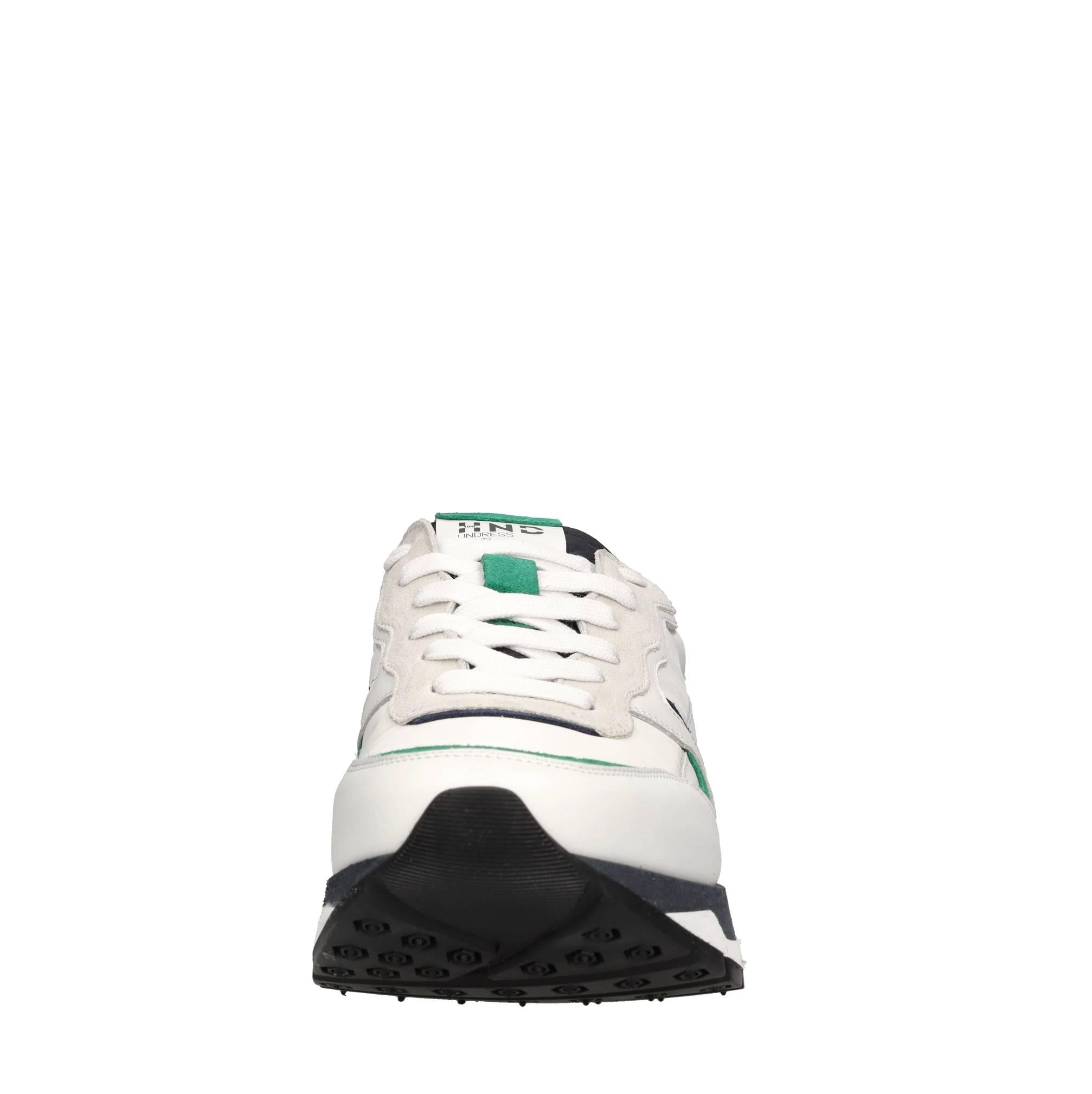 Sneakers in pelle e tessuto 