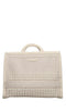 LA CARRIE Malibu Raffia and Faux Leather Bag