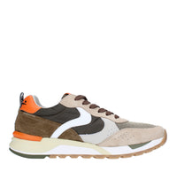Sneakers in camoscio pelle e tessuto 