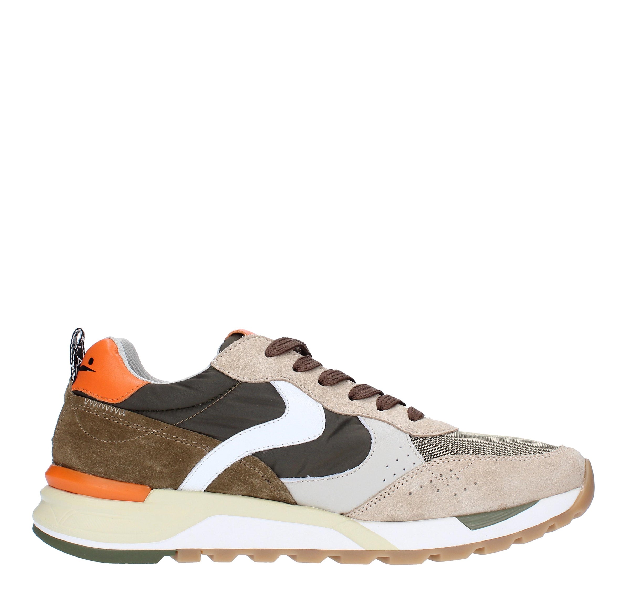 Sneakers in camoscio pelle e tessuto 