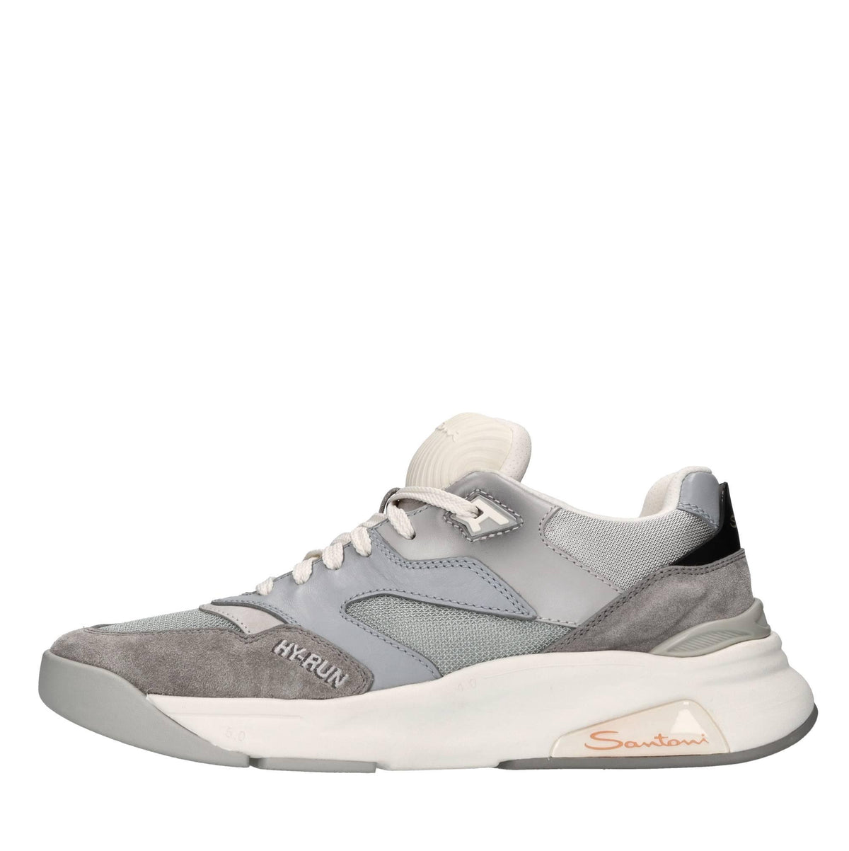 Sneakers in pelle,camoscio e tessuto 
